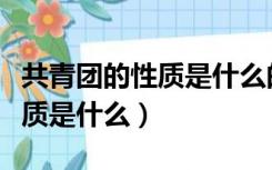 共青团的性质是什么的本质特征（共青团的性质是什么）