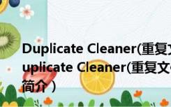 Duplicate Cleaner(重复文件清理) V3.2.6 多语免费版（Duplicate Cleaner(重复文件清理) V3.2.6 多语免费版功能简介）