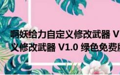 啊妖给力自定义修改武器 V1.0 绿色免费版（啊妖给力自定义修改武器 V1.0 绿色免费版功能简介）