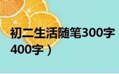 初二生活随笔300字（初二随笔一篇 300字到400字）