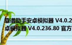 靠谱助手安卓模拟器 V4.0.236.80 官方免费版（靠谱助手安卓模拟器 V4.0.236.80 官方免费版功能简介）