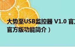 大势至USB监控器 V1.0 官方版（大势至USB监控器 V1.0 官方版功能简介）