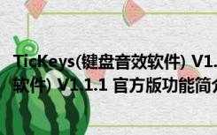 TicKeys(键盘音效软件) V1.1.1 官方版（TicKeys(键盘音效软件) V1.1.1 官方版功能简介）