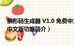 条形码生成器 V1.0 免费中文版（条形码生成器 V1.0 免费中文版功能简介）