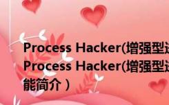 Process Hacker(增强型进程管理器) V2.39.124 汉化版（Process Hacker(增强型进程管理器) V2.39.124 汉化版功能简介）