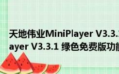 天地伟业MiniPlayer V3.3.1 绿色免费版（天地伟业MiniPlayer V3.3.1 绿色免费版功能简介）