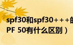 spf30和spf30+++的区别（SPF30PA    和SPF 50有什么区别）