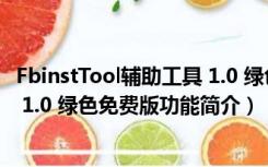 FbinstTool辅助工具 1.0 绿色免费版（FbinstTool辅助工具 1.0 绿色免费版功能简介）