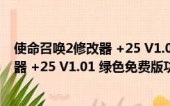 使命召唤2修改器 +25 V1.01 绿色免费版（使命召唤2修改器 +25 V1.01 绿色免费版功能简介）