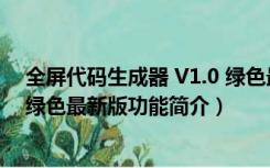 全屏代码生成器 V1.0 绿色最新版（全屏代码生成器 V1.0 绿色最新版功能简介）