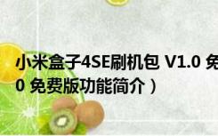 小米盒子4SE刷机包 V1.0 免费版（小米盒子4SE刷机包 V1.0 免费版功能简介）