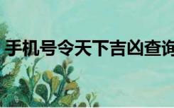 手机号令天下吉凶查询官网（手机号令天下）