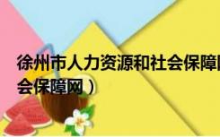 徐州市人力资源和社会保障网站官网（徐州市人力资源和社会保障网）