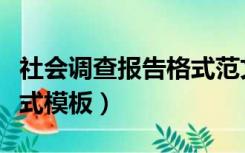 社会调查报告格式范文模板（社会调查报告格式模板）
