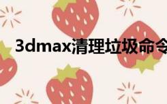 3dmax清理垃圾命令（3dmax清理垃圾）