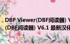 DBF Viewer(DBF阅读器) V6.1 最新汉化版（DBF Viewer(DBF阅读器) V6.1 最新汉化版功能简介）