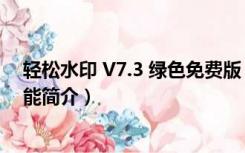 轻松水印 V7.3 绿色免费版（轻松水印 V7.3 绿色免费版功能简介）