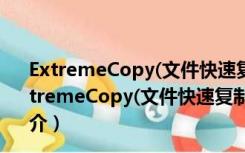 ExtremeCopy(文件快速复制工具) V2.3.4 官方最新版（ExtremeCopy(文件快速复制工具) V2.3.4 官方最新版功能简介）