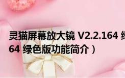 灵猫屏幕放大镜 V2.2.164 绿色版（灵猫屏幕放大镜 V2.2.164 绿色版功能简介）