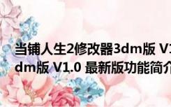 当铺人生2修改器3dm版 V1.0 最新版（当铺人生2修改器3dm版 V1.0 最新版功能简介）