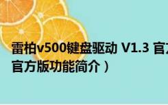 雷柏v500键盘驱动 V1.3 官方版（雷柏v500键盘驱动 V1.3 官方版功能简介）