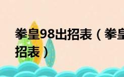 拳皇98出招表（拳皇2000八神庵的 键盘 出招表）