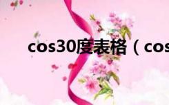 cos30度表格（cos30 45 60 90表格）