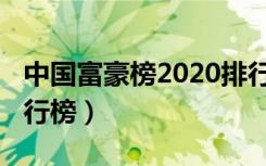 中国富豪榜2020排行榜（全球富豪榜2020排行榜）