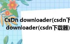 CsDn downloader(csdn下载器) V1.0 绿色免费版（CsDn downloader(csdn下载器) V1.0 绿色免费版功能简介）