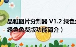 品雅图片分割器 V1.2 绿色免费版（品雅图片分割器 V1.2 绿色免费版功能简介）