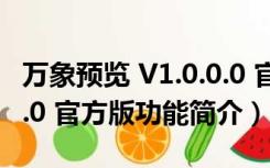 万象预览 V1.0.0.0 官方版（万象预览 V1.0.0.0 官方版功能简介）