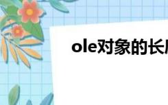 ole对象的长度（ole对象）