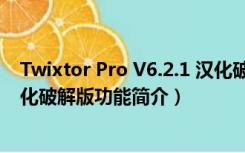 Twixtor Pro V6.2.1 汉化破解版（Twixtor Pro V6.2.1 汉化破解版功能简介）