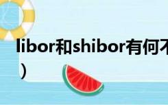 libor和shibor有何不同（shibor是什么意思）