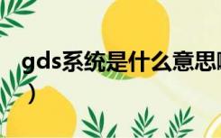 gds系统是什么意思啊（gds系统是什么意思）