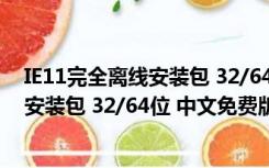 IE11完全离线安装包 32/64位 中文免费版（IE11完全离线安装包 32/64位 中文免费版功能简介）