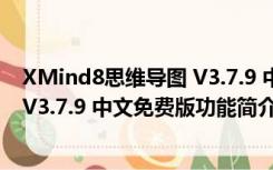 XMind8思维导图 V3.7.9 中文免费版（XMind8思维导图 V3.7.9 中文免费版功能简介）