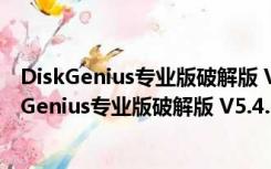 DiskGenius专业版破解版 V5.4.3.1328 免费注册版（DiskGenius专业版破解版 V5.4.3.1328 免费注册版功能简介）