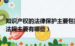 知识产权的法律保护主要包括（我国保护知识产权相关法律法规主要有哪些）