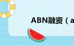 ABN融资（abn融资模式）