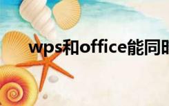 wps和office能同时安装打开文件很慢