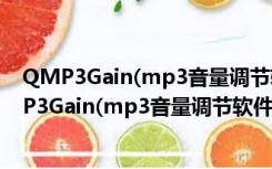 QMP3Gain(mp3音量调节软件) V1.2.5 官方正式版（QMP3Gain(mp3音量调节软件) V1.2.5 官方正式版功能简介）