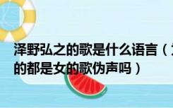 泽野弘之的歌是什么语言（为什么泽野弘之明明是个男的唱的都是女的歌伪声吗）