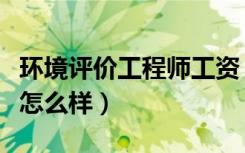 环境评价工程师工资（环评工程师的薪资水平怎么样）