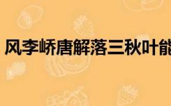 风李峤唐解落三秋叶能开二月花（风李峤唐）