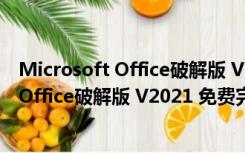 Microsoft Office破解版 V2021 免费完整版（Microsoft Office破解版 V2021 免费完整版功能简介）