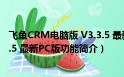 飞鱼CRM电脑版 V3.3.5 最新PC版（飞鱼CRM电脑版 V3.3.5 最新PC版功能简介）