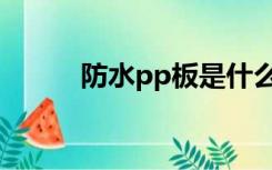 防水pp板是什么（pp板是什么）