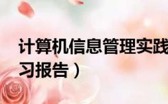 计算机信息管理实践报告3000字（计算机实习报告）