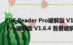 PDF Reader Pro破解版 V1.6.4 吾爱破解版（PDF Reader Pro破解版 V1.6.4 吾爱破解版功能简介）